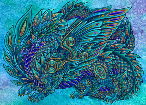 Turquoise Conjunction Dragon Design