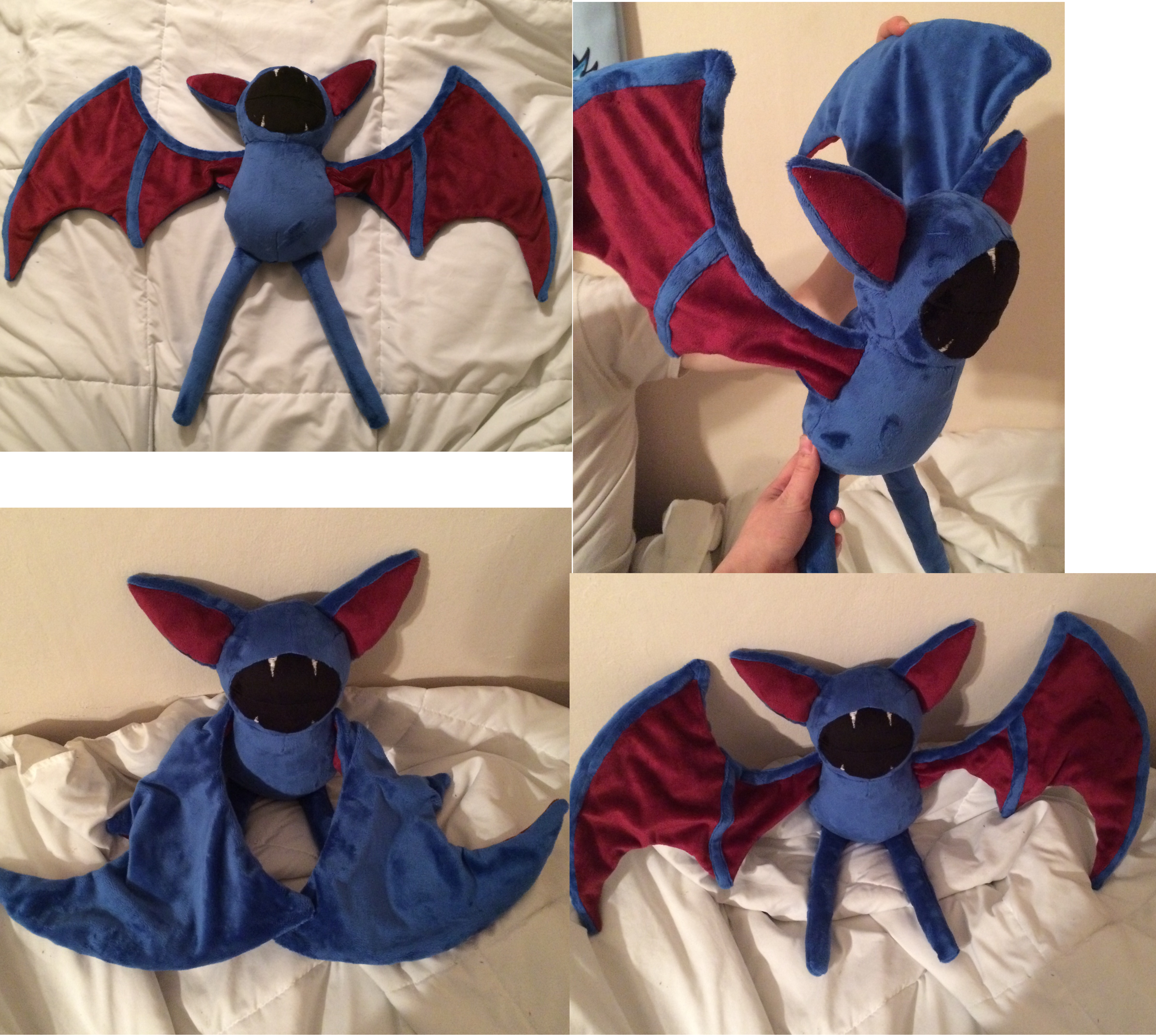 Zubat Plushie by GuardianEarthPlush on DeviantArt