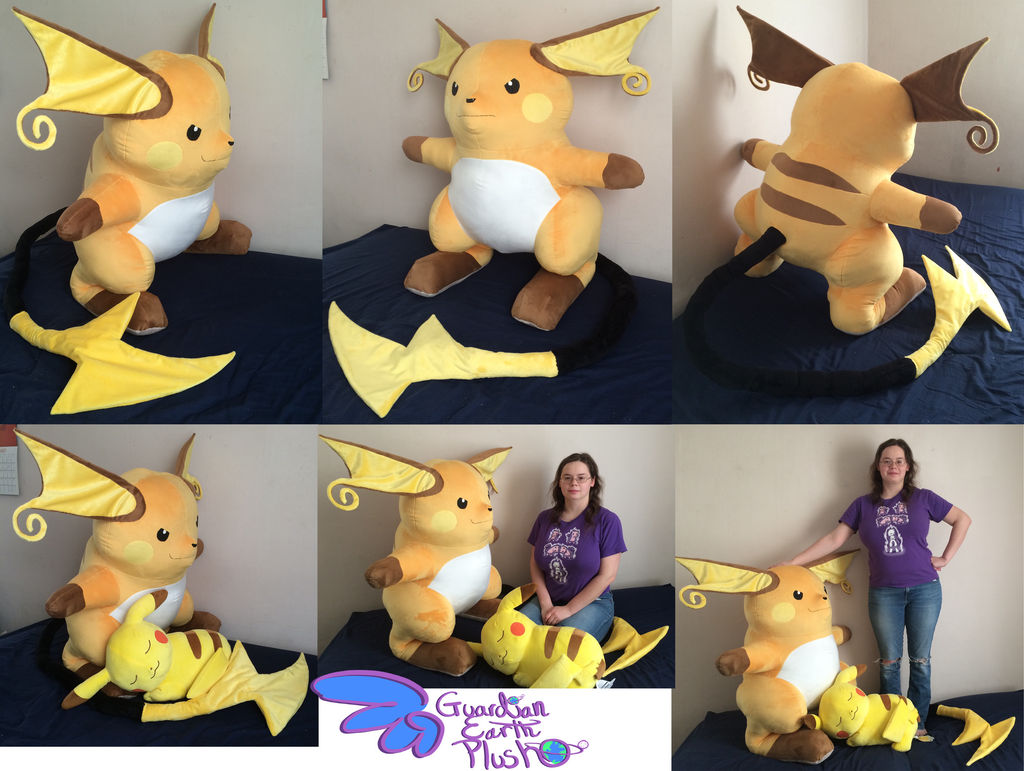 Life Size Raichu Plush! by GuardianEarthPlush on DeviantArt