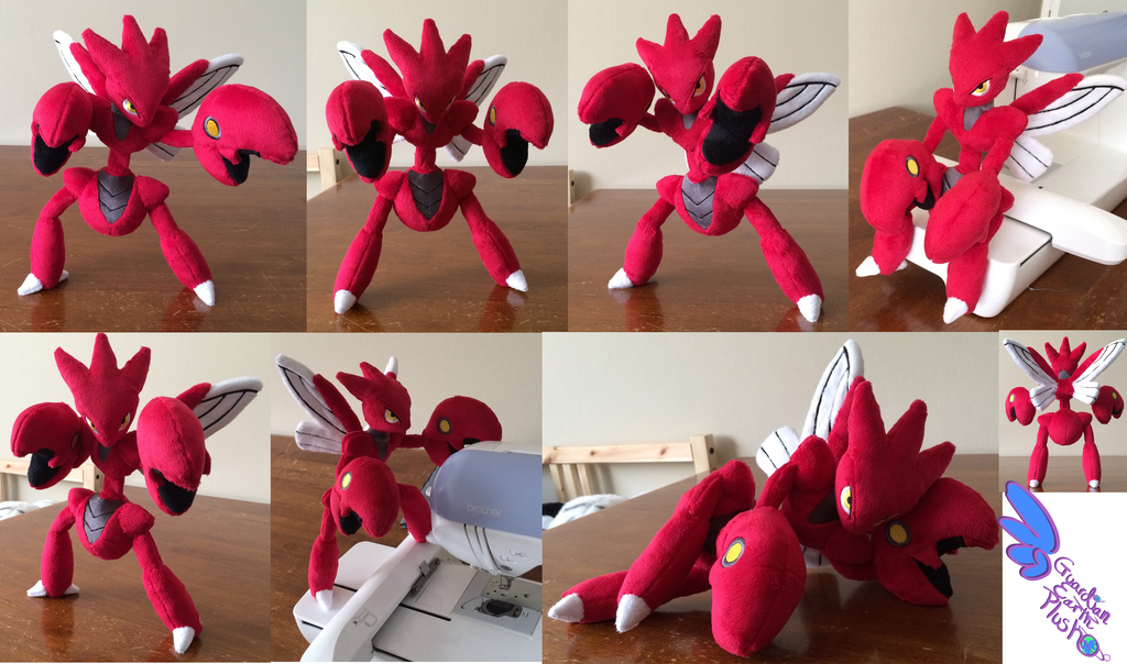 Scizor Pokemon Plush ! 13'' Completely Poseable!