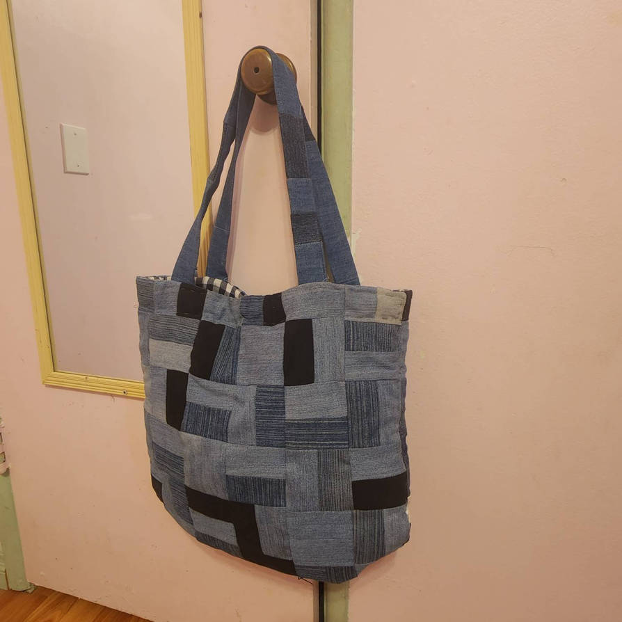 Quilted Patchwork Denim Tote Bag by SmileVeryOften on DeviantArt