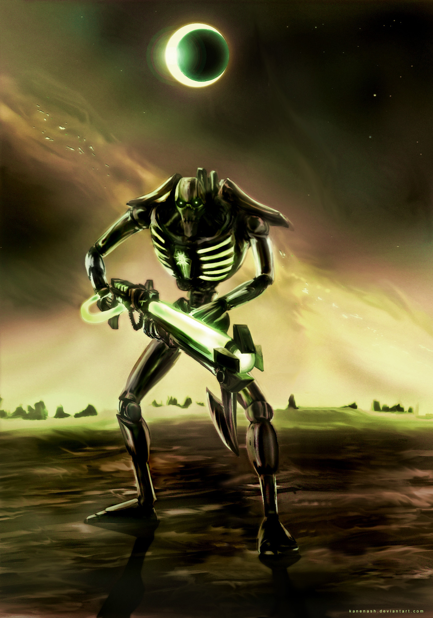 Necron Warrior A4 poster