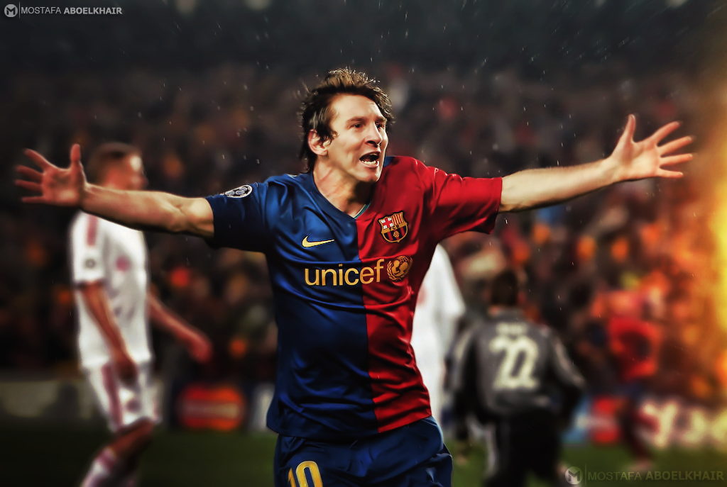 Messi vs Bayern 2009 by AboElkhairGfx on DeviantArt