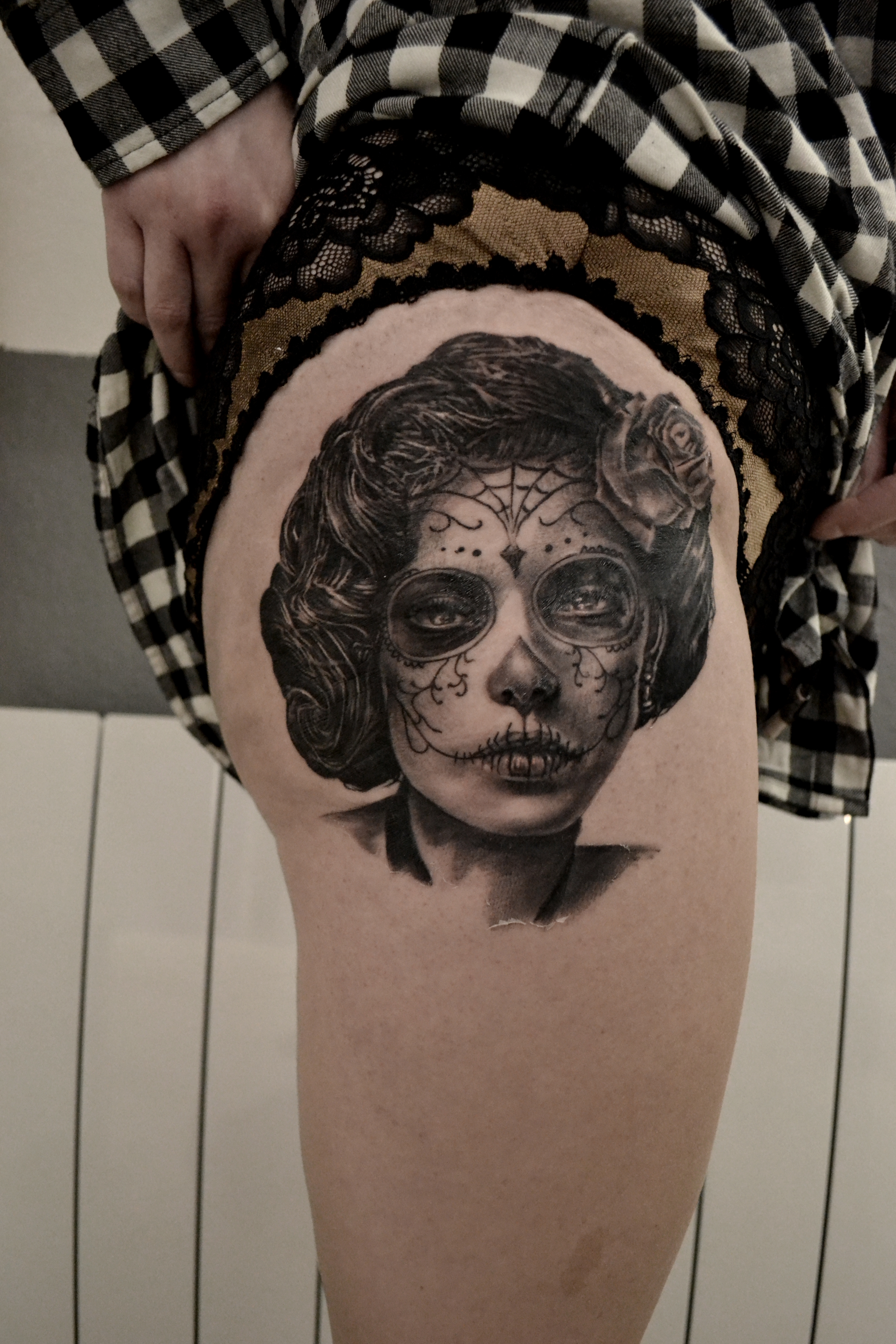 tattoo catrina par stephane bueno tatoueur