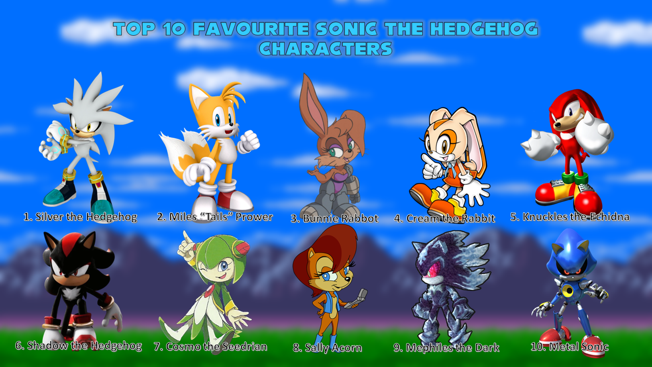 Os 10 melhores personagens do Sonic The Hedgehog