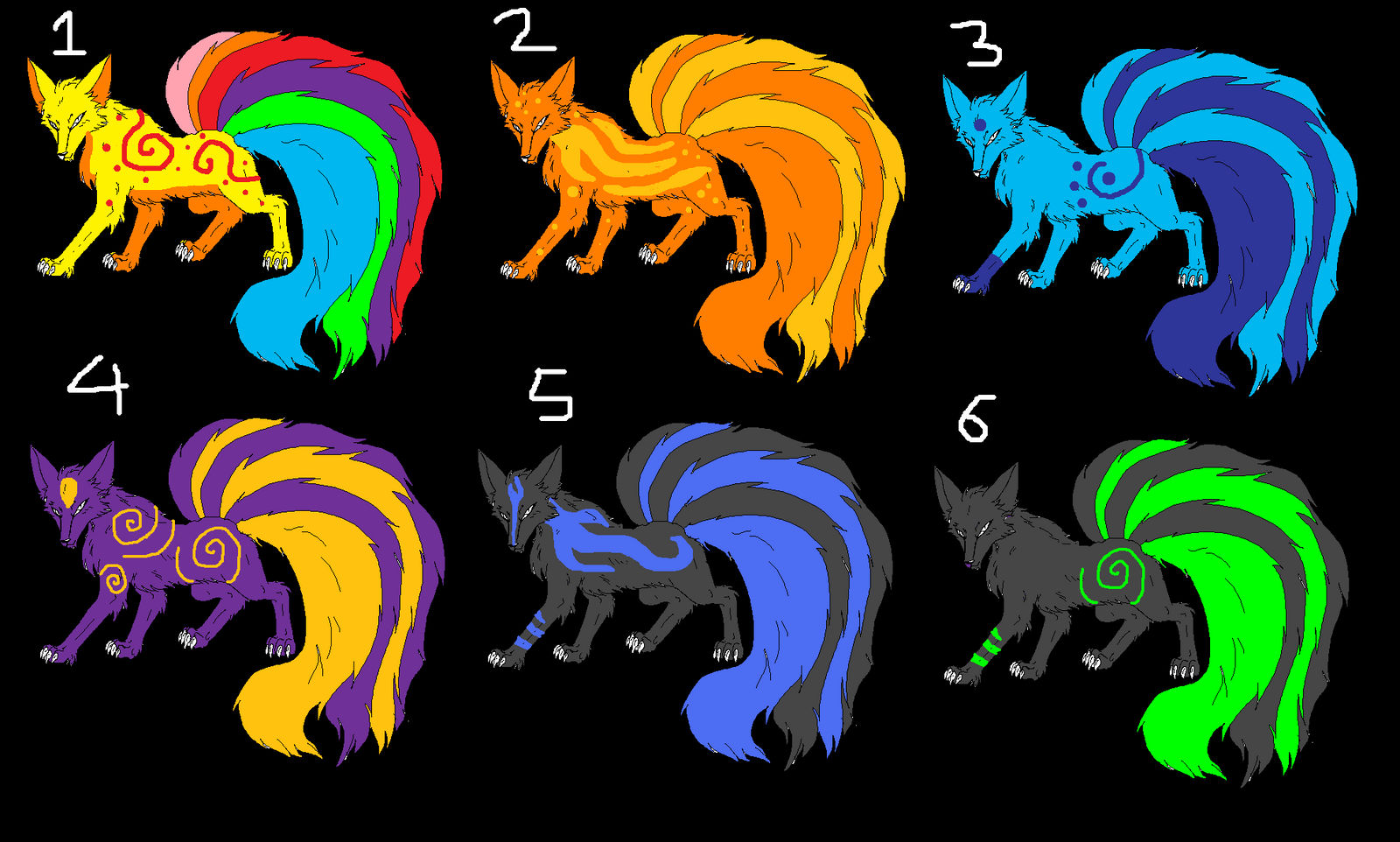 Kitsune adoptables3 by dragon-star2 on DeviantArt