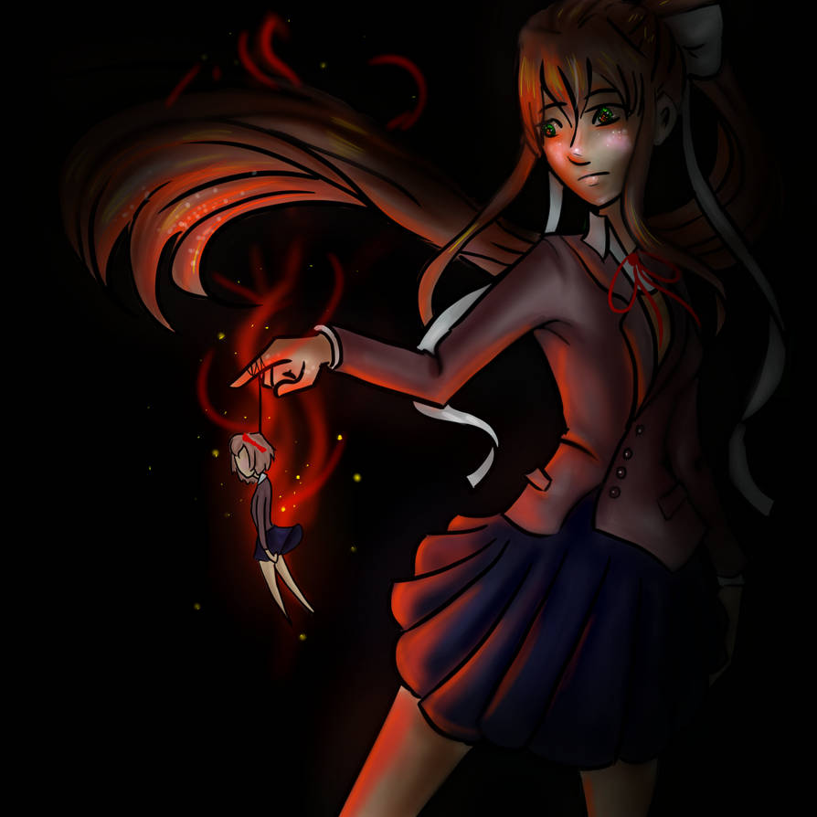 Monika- Doki Dokie Literature Club by Habbit-Rabbit on DeviantArt