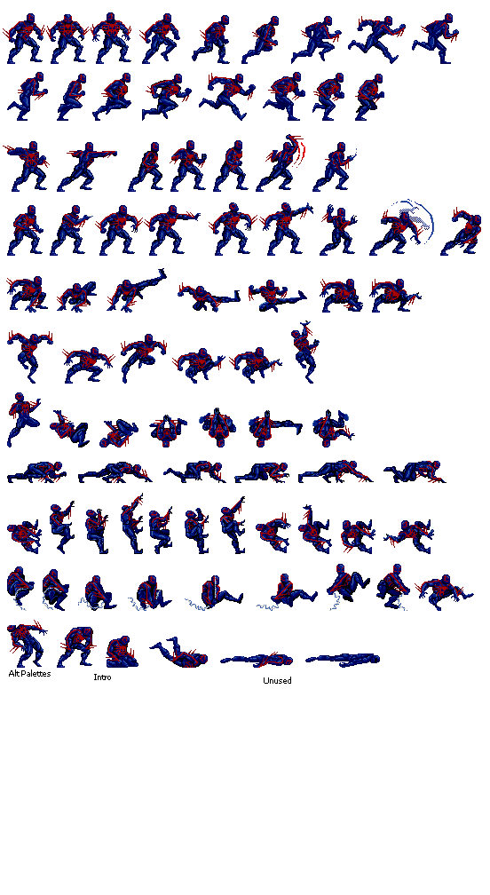 Spider-man 2099 sprite sheet by Neytryno on DeviantArt