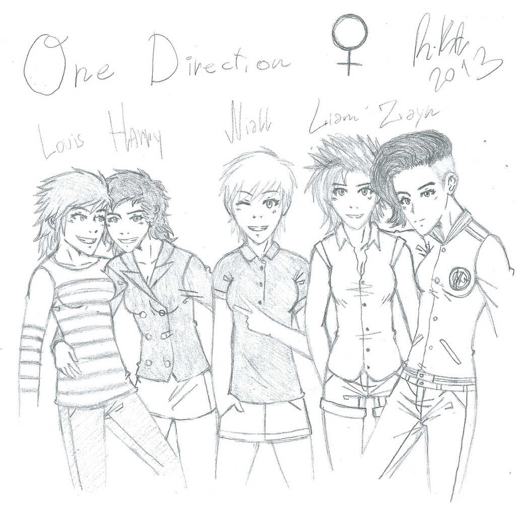 One Direction Genderswap by FedeAkira96 on DeviantArt