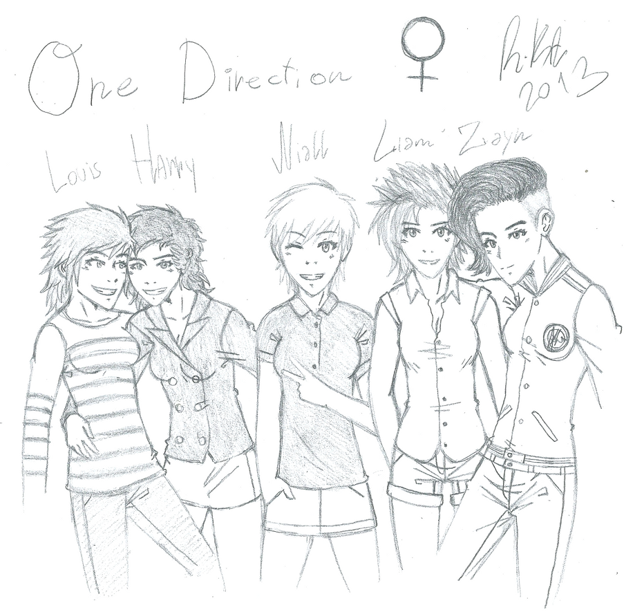 One Direction Genderswap by FedeAkira96 on DeviantArt