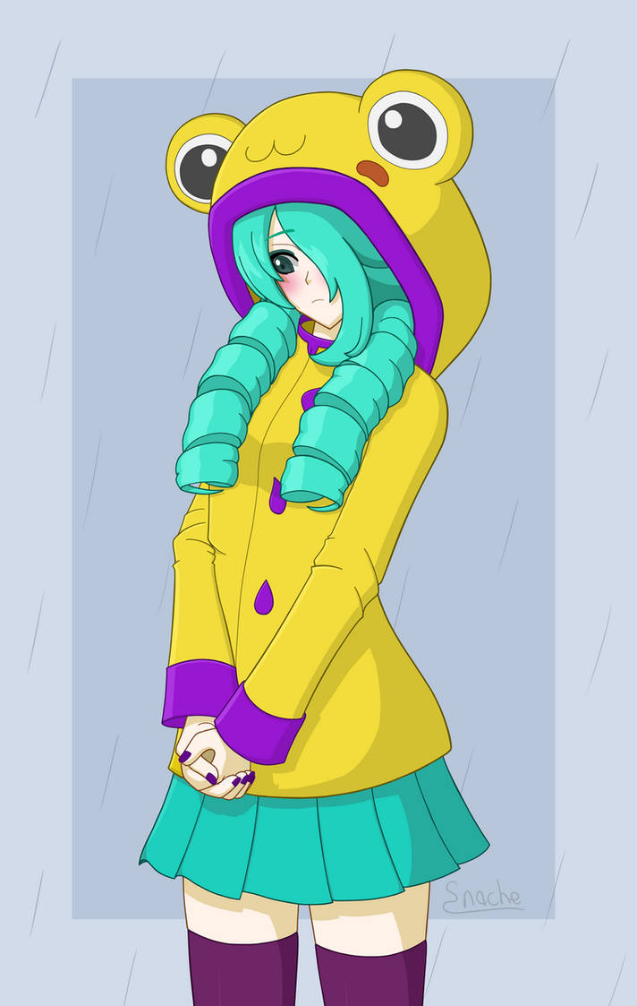 Girl Wearing Antiwater Coat by StupidSnache on DeviantArt