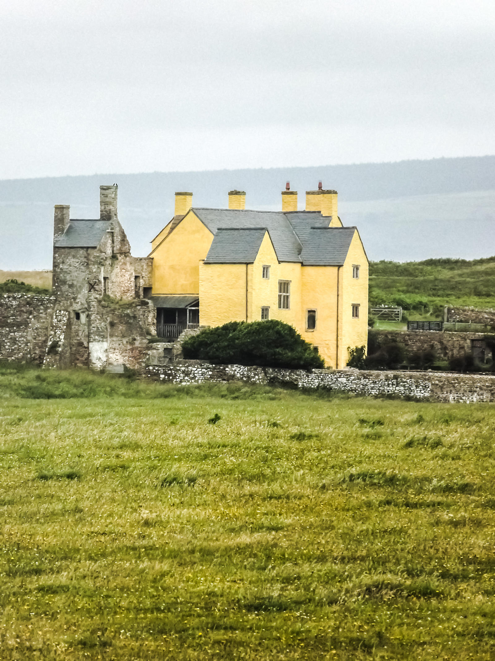 Sker House View Overlooking Fields July 2012