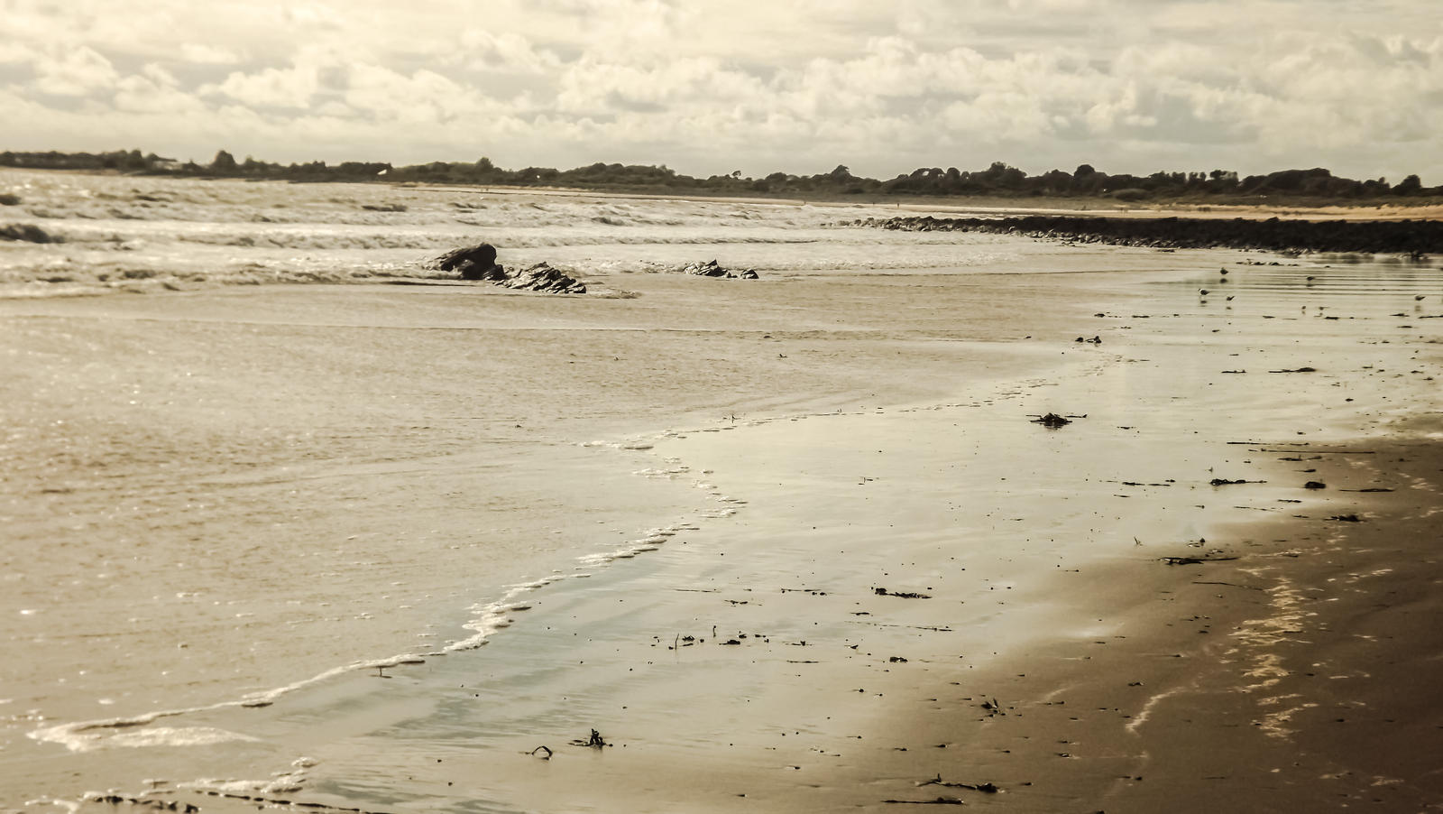 Overcast Skies Overlooking Ogmore by Sea Beach 12