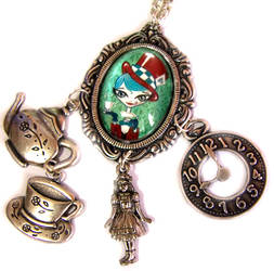 necklace Alice and Mad Hatter