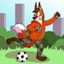 Playing Football by BluVexen