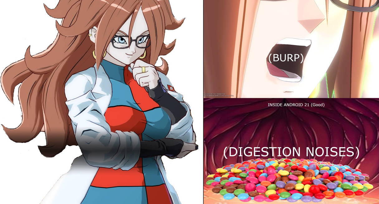 Android 21 (Good) Eats Candy 01 by MultiversePalooza on DeviantArt