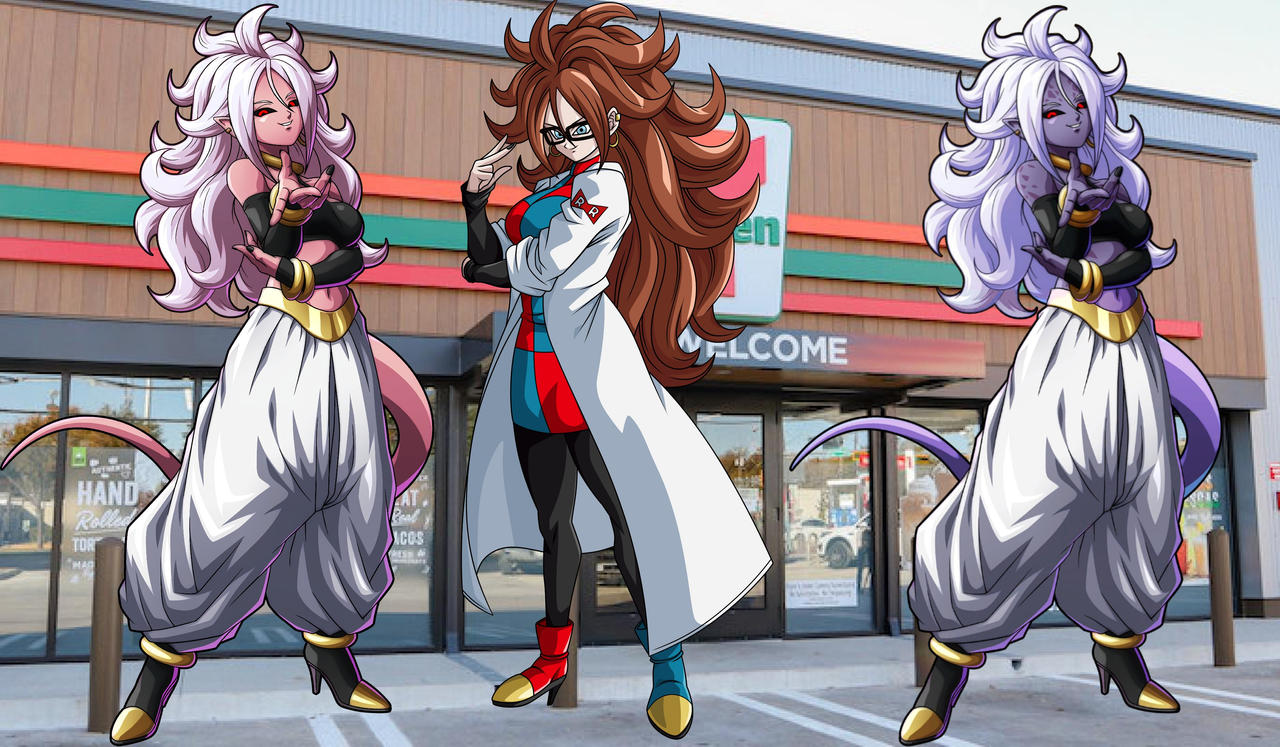 Android 21 (Evil) Goes To Seven Eleven by MultiversePalooza on DeviantArt