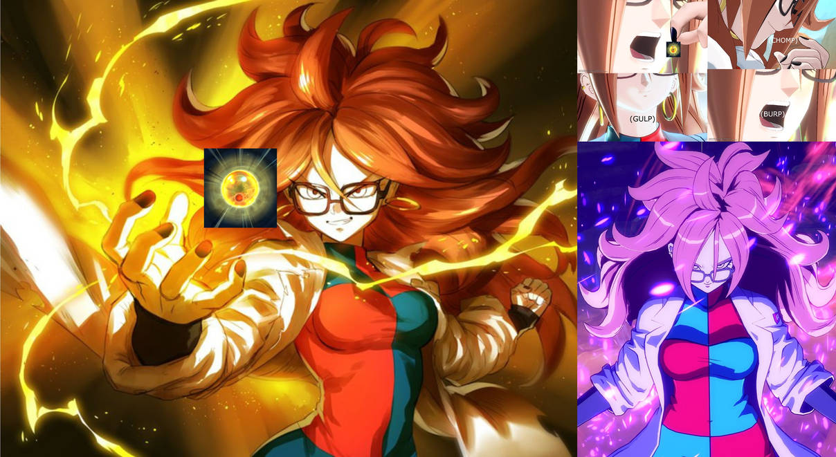 Android 21 Evil Absorbs The Omnifience Crystal by MultiversePalooza on ...