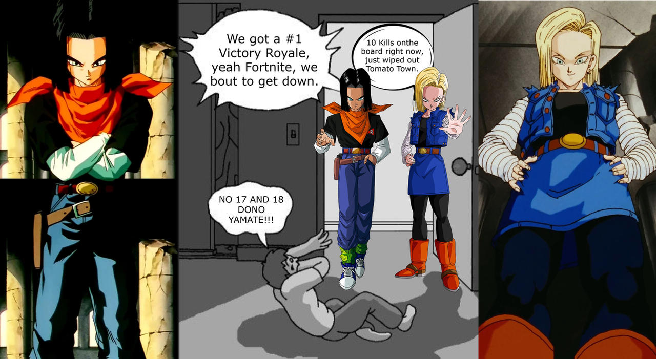 Androids 17 (Future) And 18 (Future) Play Fortnite