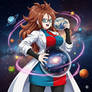 Android 21 (Evil) Eats Planets And Galaxies AI Art