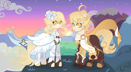 MLP Genshin: Lumine and Aether