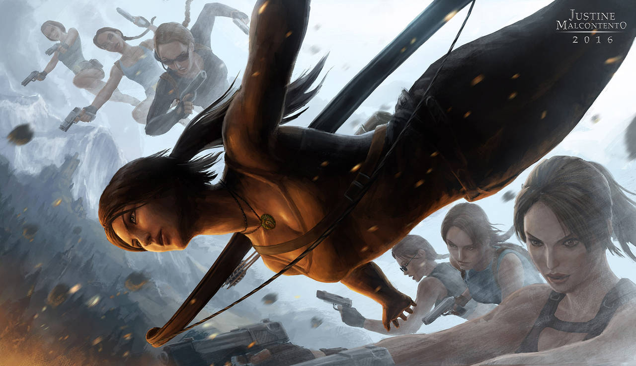 DIVE - Tomb Raider 20th Anniversary Fan Art by Jujusaurus