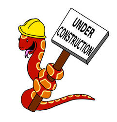 Corn Snake Under Construction Sign