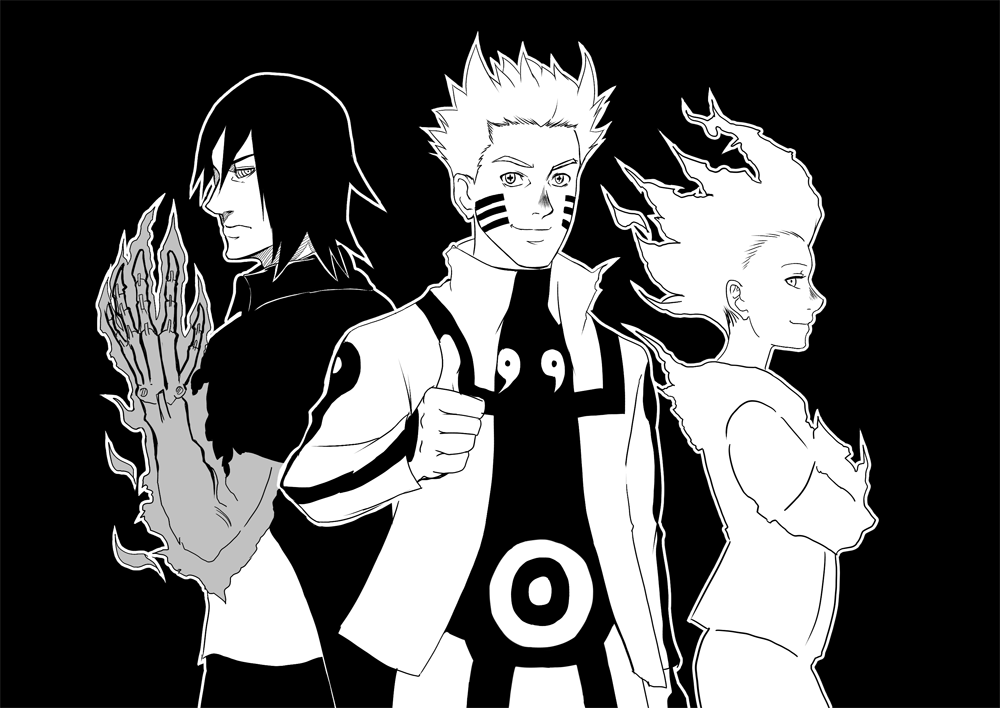 Commission: Naruto, Sasuke, and Hinata by Gintara on DeviantArt.
