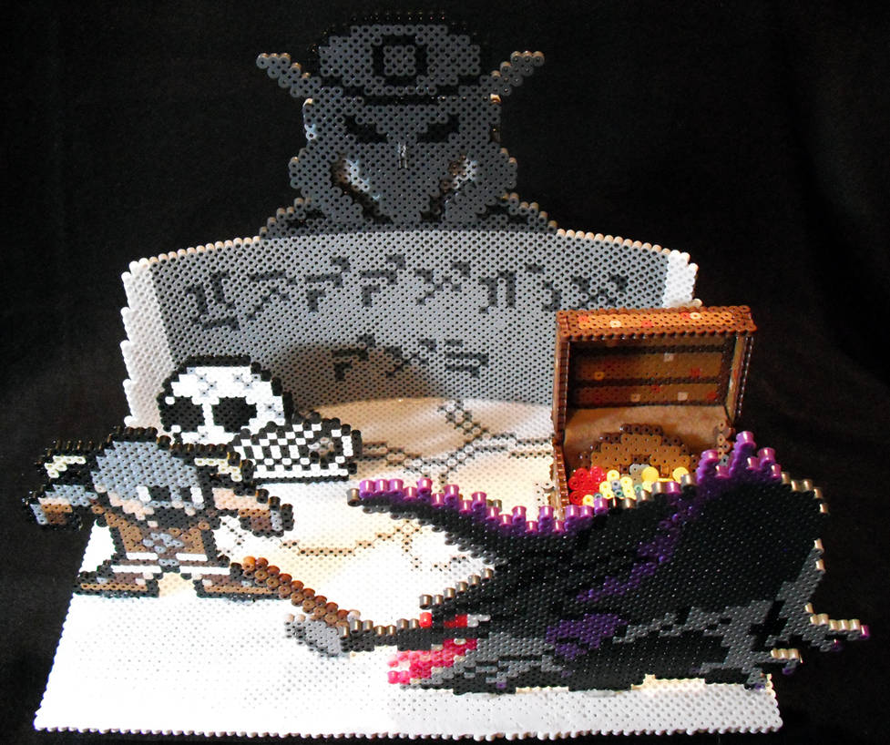 Skyrim Perler Bead Sprite Diorama (Angle 2) by AbleSistersFanCrafts on