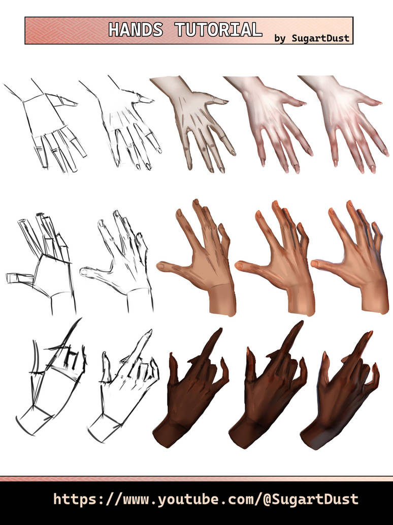 Deconstructing Hands Tutorial Hands tutorial by SugartDust on DeviantArt