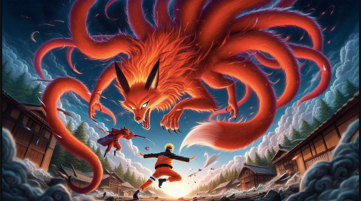 nine-tail-fox vs naruto by Aniktheking on DeviantArt