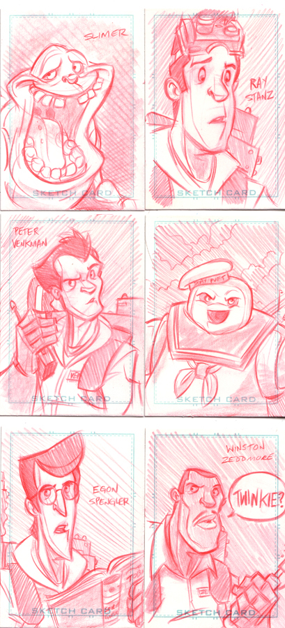 GhostBusters Sketch Cards