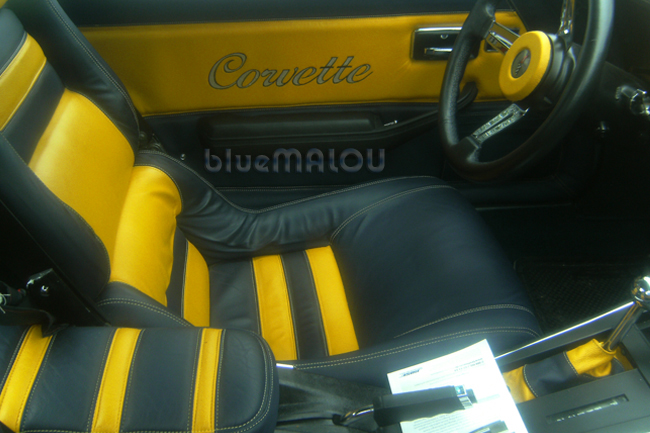 Blue Corvette Interior