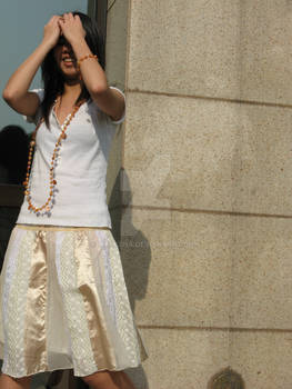 Tan Lace Skirt + Accessories