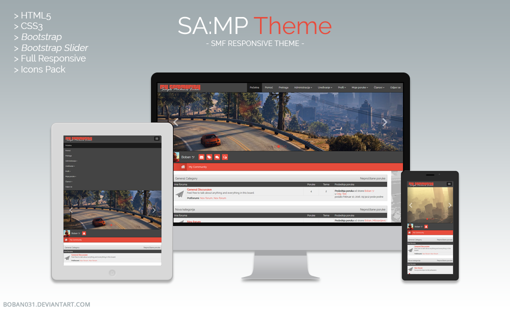 SA:MP SMF Responsive Theme