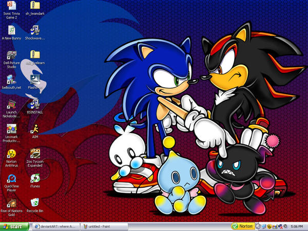 Sonic and Shadow Desktop
