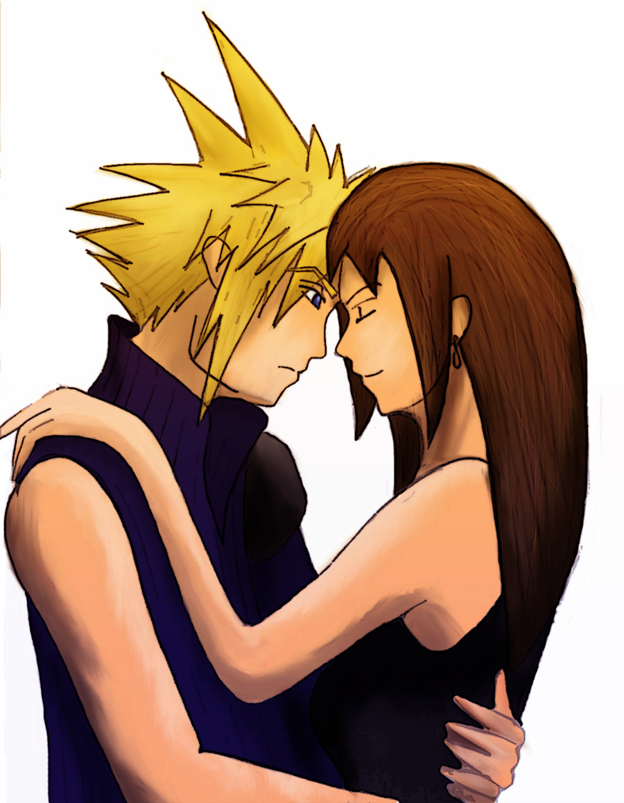 Cloud and Tifa Colored