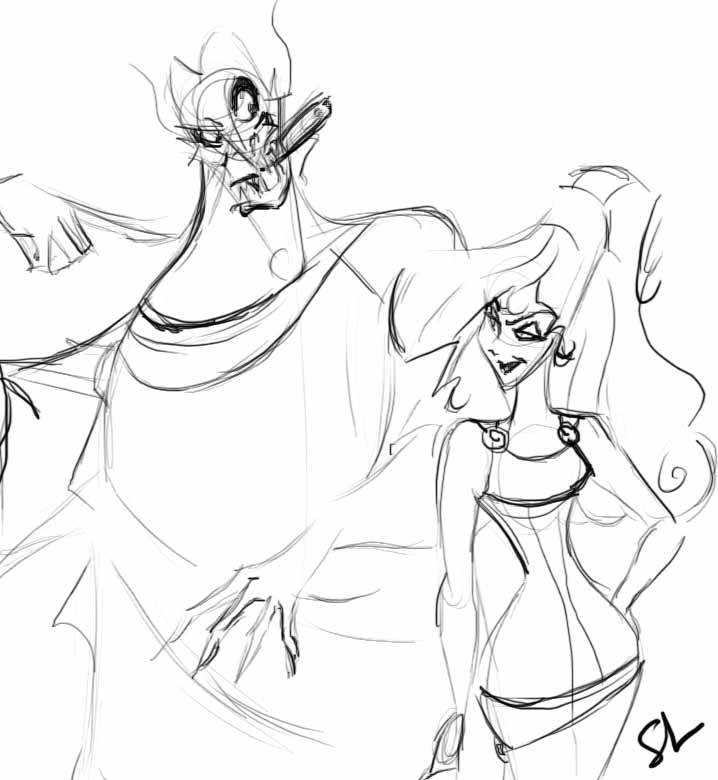 A sketch of Hades and Meg