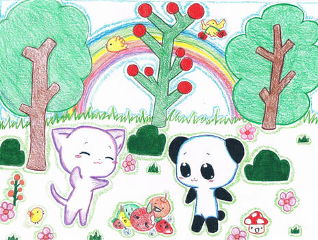 Chibi Animals in the Woods