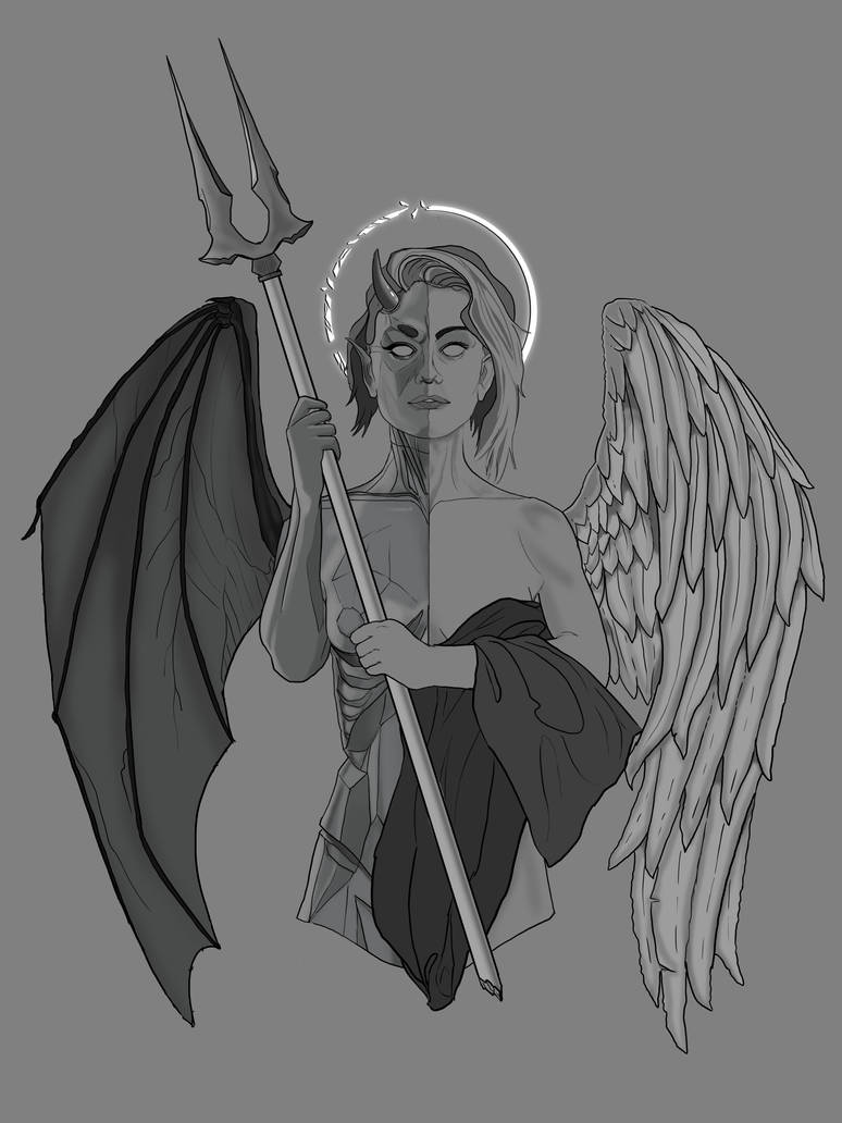 Half Demon Half Angel by GhostDFlowers on DeviantArt