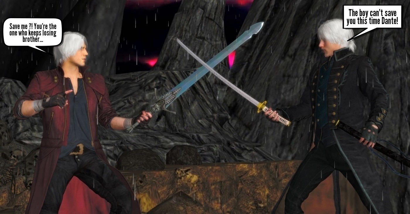 Dante vs Vergil Battle 2 DMC3 REMAKE 