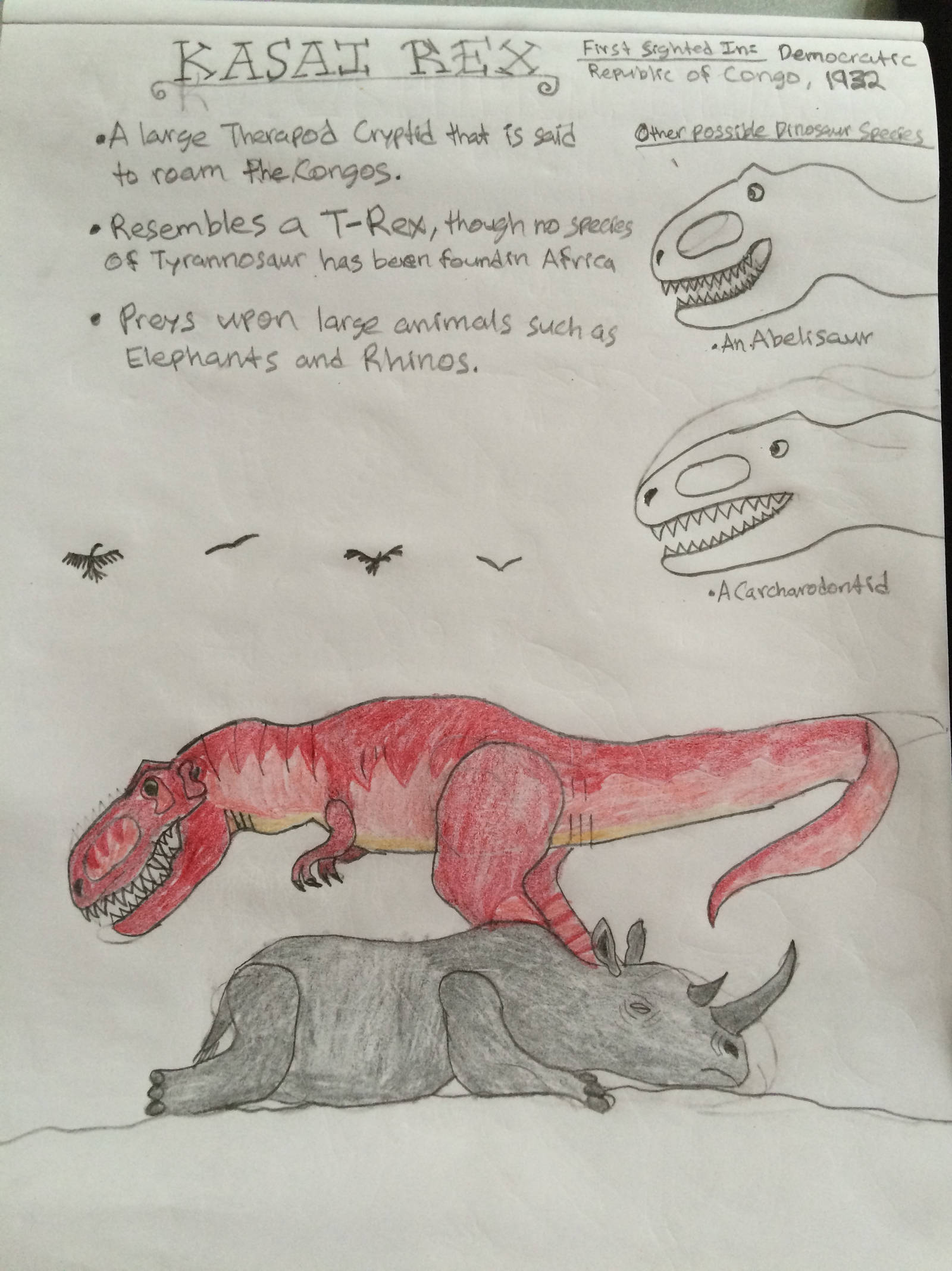 Cryptid Sketch: Kasai Rex (Updated) by Strikerprime