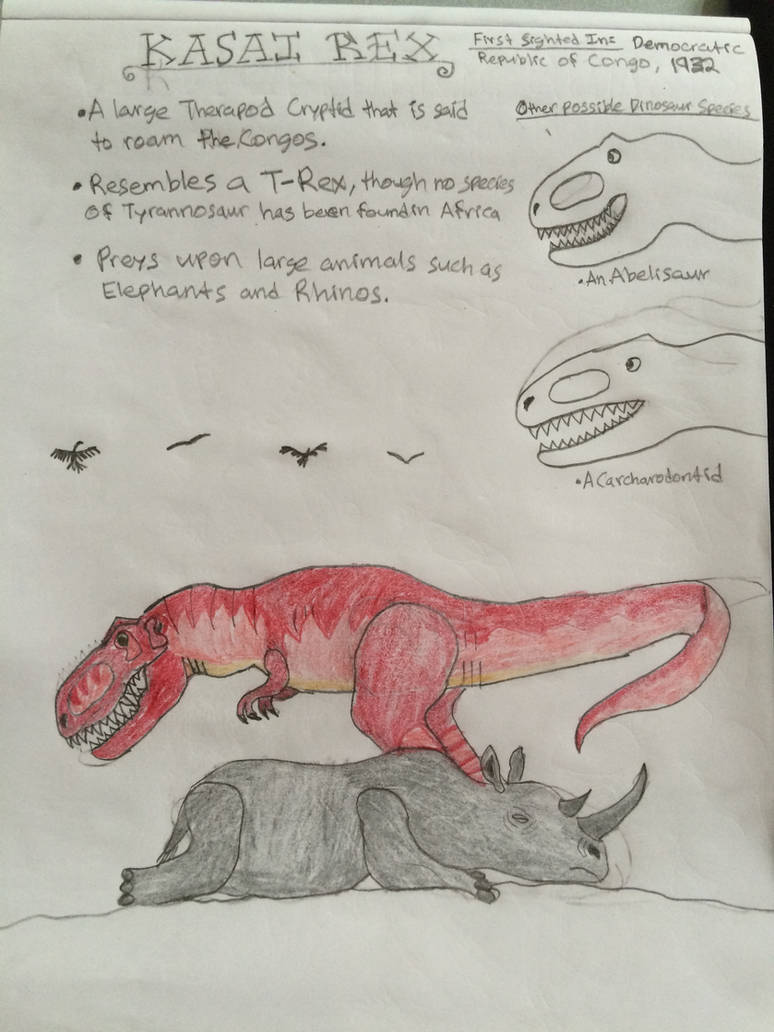 Cryptid Sketch: Kasai Rex (Updated) by Strikerprime