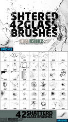 42 Shattered Glass Brushes by FakeFebruary