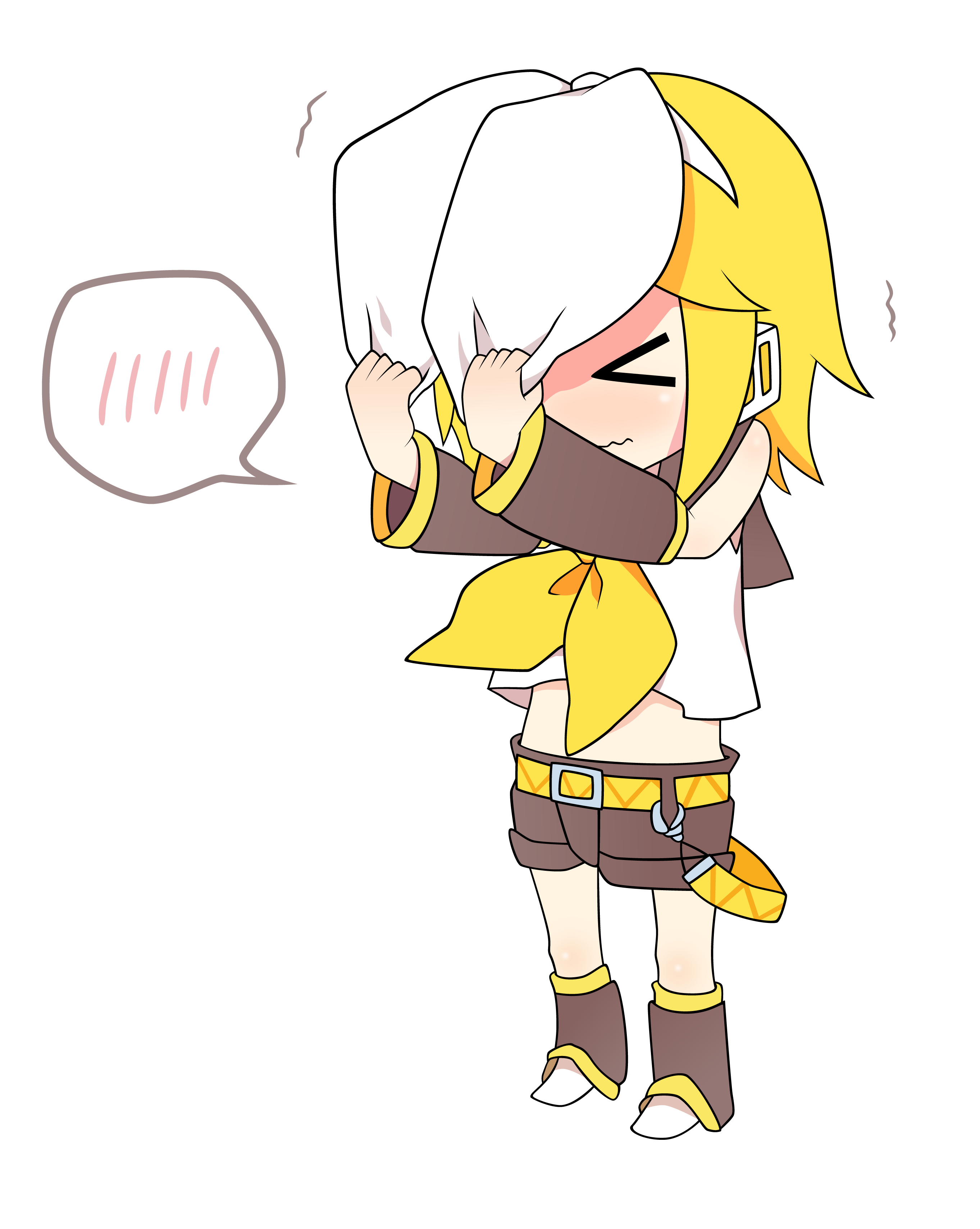 Chibi Rin Fanarrt Vocaloid - Kagamine Rin - Chibi by johnprestongc on DeviantArt