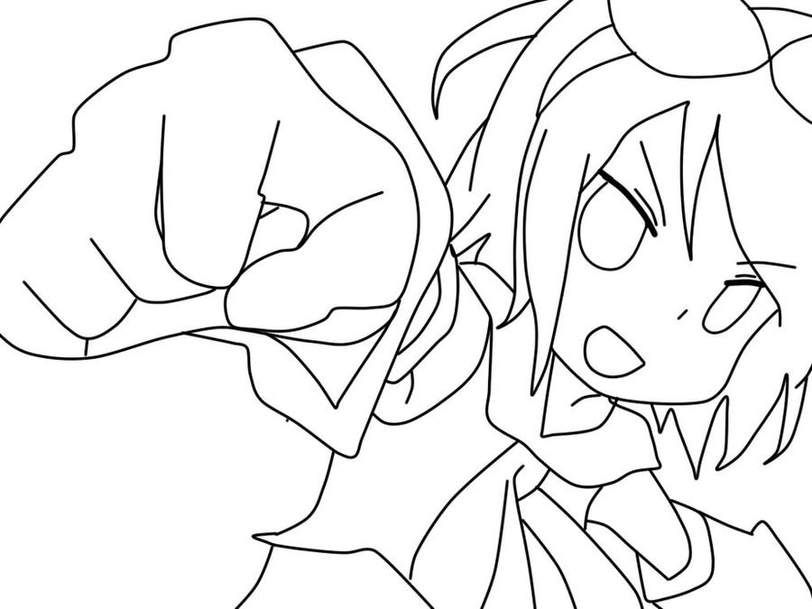 Kagamine Rin Vector Kagamine Rin - Lineart by HinaValliere on DeviantArt