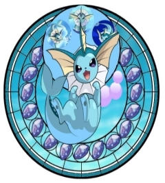 Vaporeon Stained Glass Art