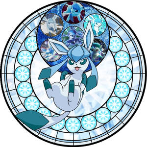 Glaceon Stained Glass Art