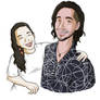 Digital Caricature couple 1