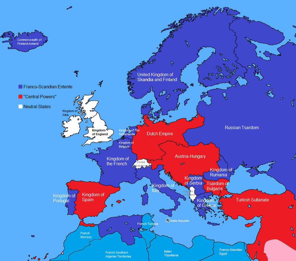 Great War, The Entente and the Central Powers by turbomaple on DeviantArt